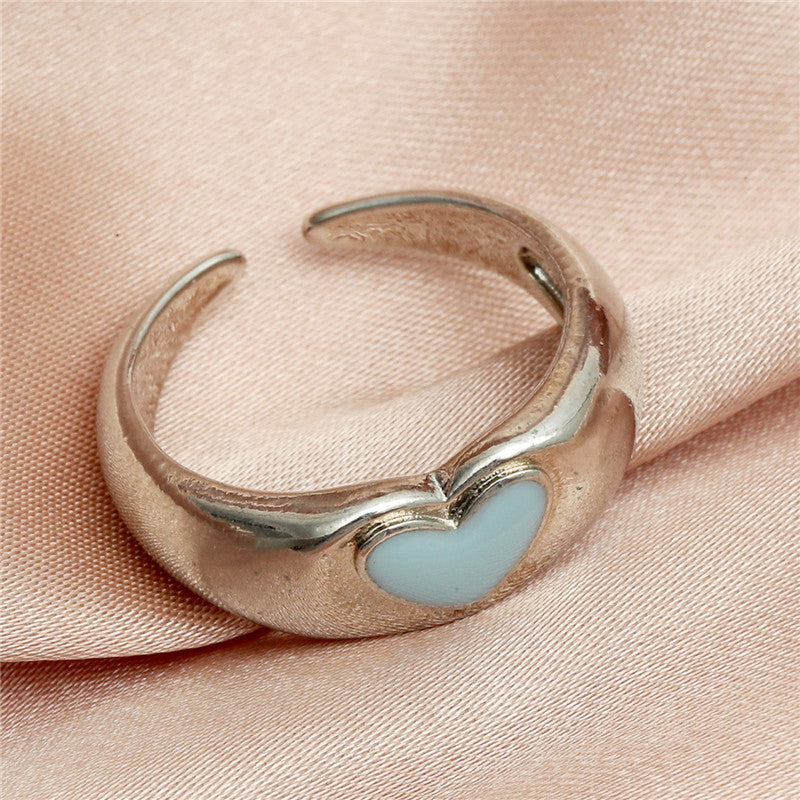 Geometric Index Finger Ring Korean Creative Heart Shape