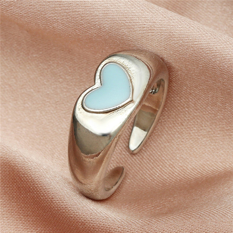 Geometric Index Finger Ring Korean Creative Heart Shape