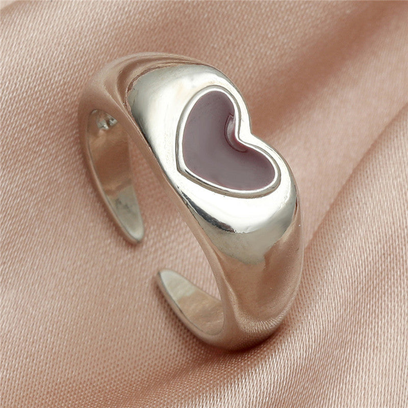 Geometric Index Finger Ring Korean Creative Heart Shape