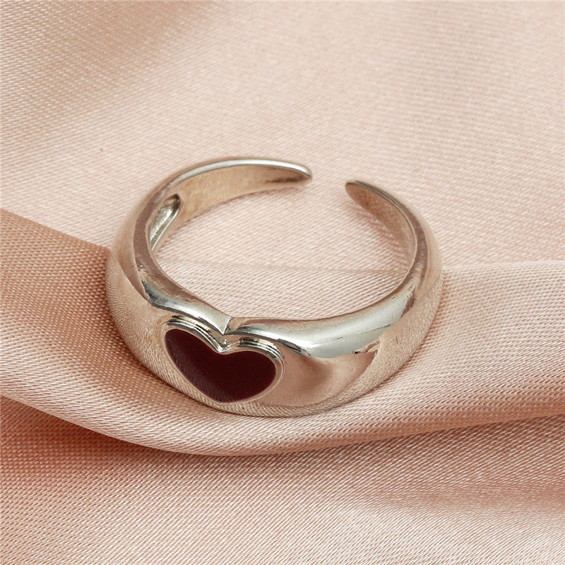 Geometric Index Finger Ring Korean Creative Heart Shape