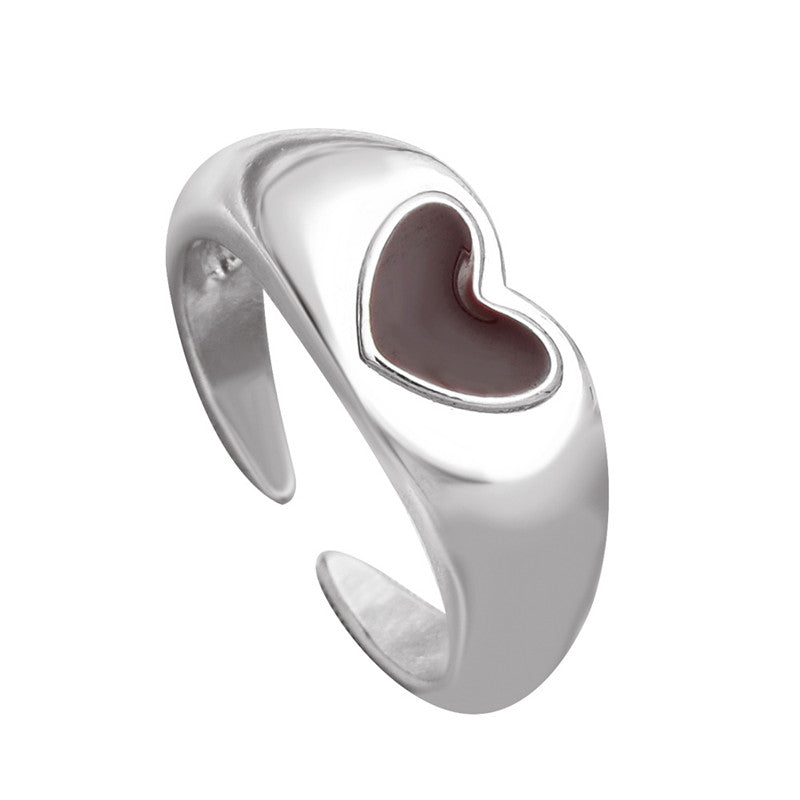 Geometric Index Finger Ring Korean Creative Heart Shape